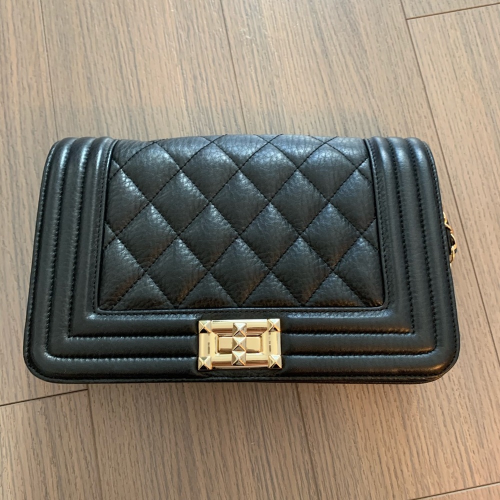 Genuine Leather bag. Same size as Chanel flap